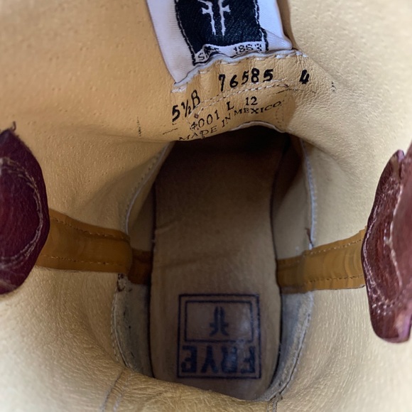 Frye Jaden Roper Brown Leather Boots W5.5 - Picture 8 of 9